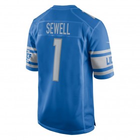 Detroit Lions Tröjor Penei Sewell 1 Nike Blå 2021 NFL Draft - Herr